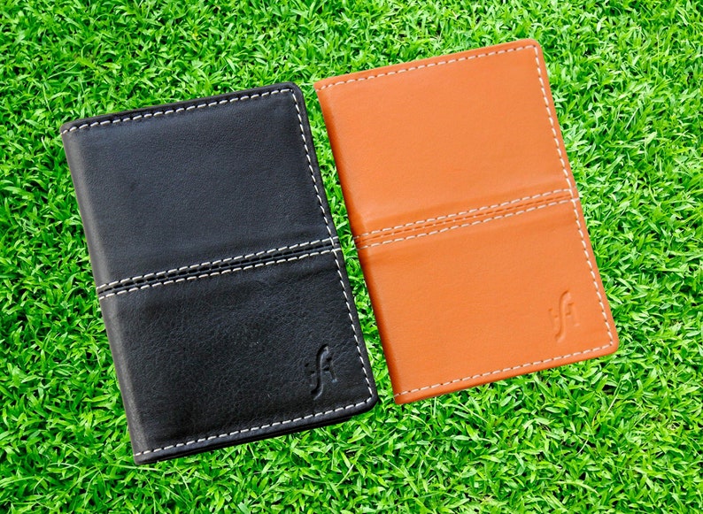 STARHIDE Petit portefeuille minimaliste en cuir pour hommes et femmes avec blocage RFID pour cartes de visite 5001 tan image 6