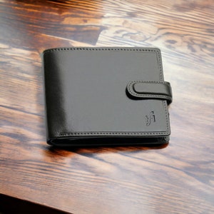 StarHide Mens black brown real italian leather wallet with coin pocket pouch and id window. Multi card holder 835 image 1