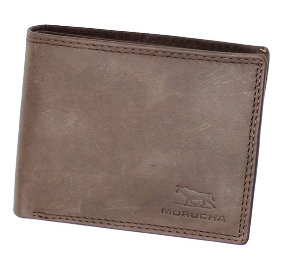 Starhide Mens RFID BLOCKING Distressed REAL Leather Wallet Gift Boxed 1055 Red