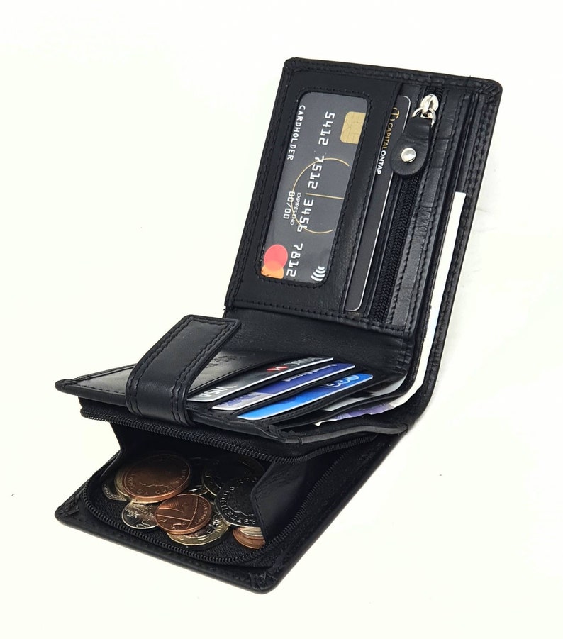 Men's RFID BLOCKING Bifold Real Leather Wallet With A - Etsy UK