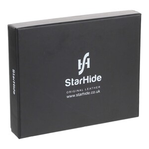 STARHIDE Petit portefeuille minimaliste en cuir pour hommes et femmes avec blocage RFID pour cartes de visite 5001 tan image 7