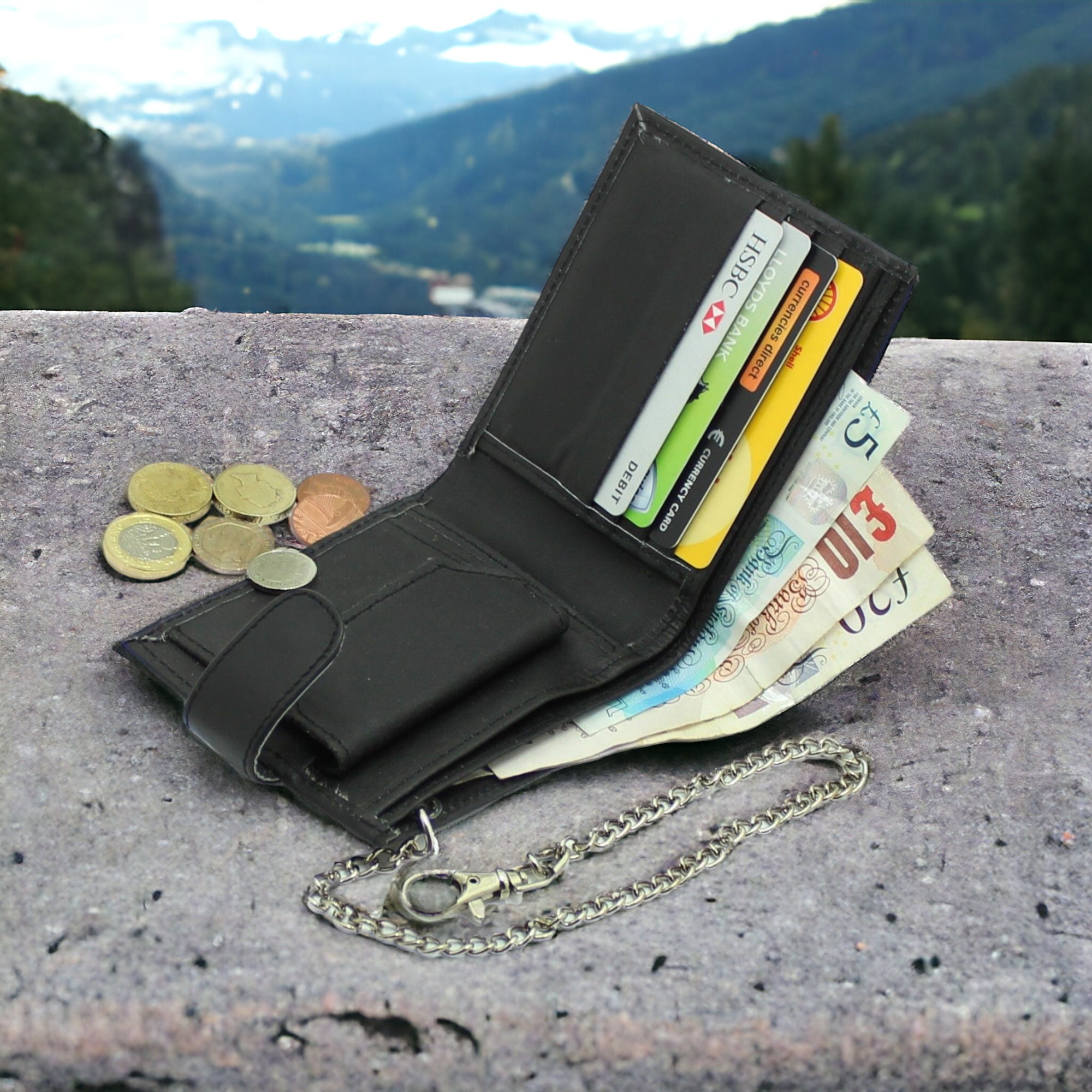 Chain Wallet for Men,chain Wallet Leather,biker Chain Wallet