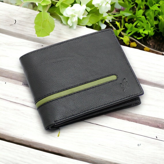 Cartera con BLOQUEO RFID hecha a mano Cartera para hombre Cartera