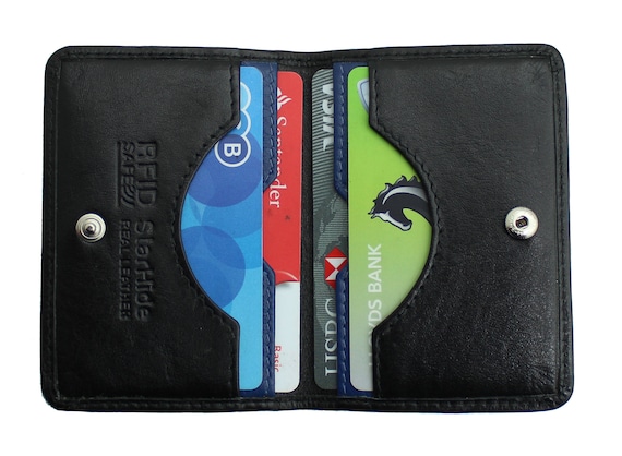 Starhide Ultra Slim Luxury Real Leather Credit Card Wallet RFID Protection #120
