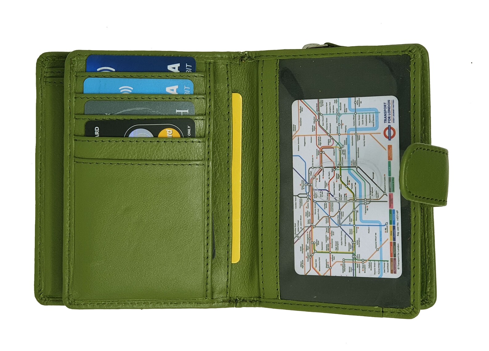 Women's RFID BLOCKING Green Leather Wallet Ladies Purse Etsy