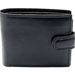 StarHide Mens black brown real italian leather wallet with coin pocket pouch and id window. Multi card holder 835 image 6