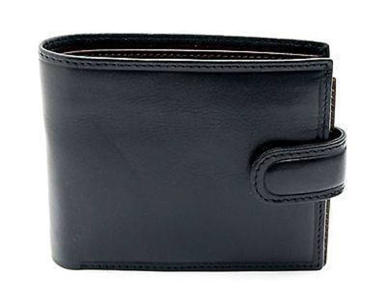 StarHide Mens black brown real italian leather wallet with coin pocket pouch and id window. Multi card holder 835 image 6