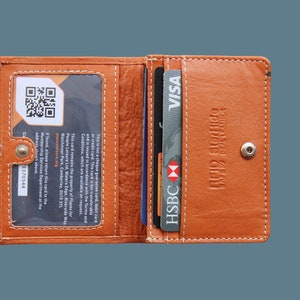 STARHIDE Petit portefeuille minimaliste en cuir pour hommes et femmes avec blocage RFID pour cartes de visite 5001 tan image 2