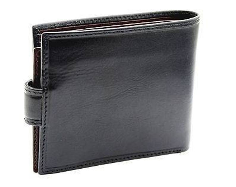 StarHide Mens black brown real italian leather wallet with coin pocket pouch and id window. Multi card holder 835 image 3