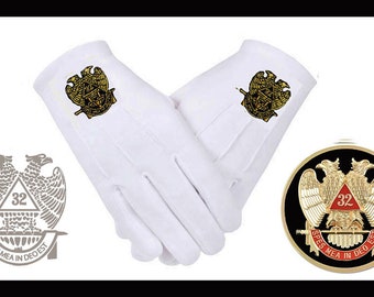 32nd Degree Scottish Rite Embroidered Masonic Mens Fleece Full-Zip Jacket