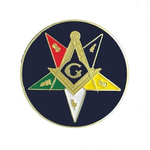 3 Tall Order of the Eastern Star Masonic Auto Emblem Silver & Black 3 Tall Order of the Eastern Star Masonic Auto Emblem Silver & Black
