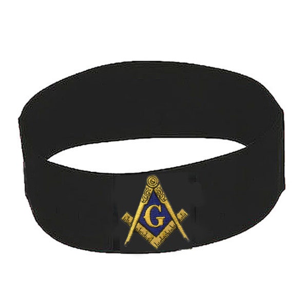 MASONIC HAT BANDS for Fedora & Straw Gamblers Hat - Embroidered Logo - 8 Hat Band Colors