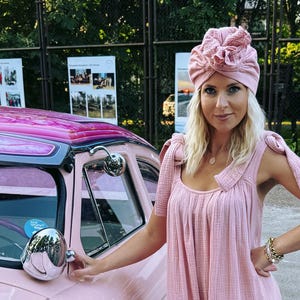Pink. Turban for women, muslin turban, fashion turban, hijab turban, turban hat women, turban hat, head wrap, turbans for summer.