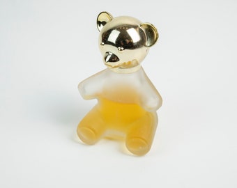 Avon Glass Teddy Bear 1/2 Full