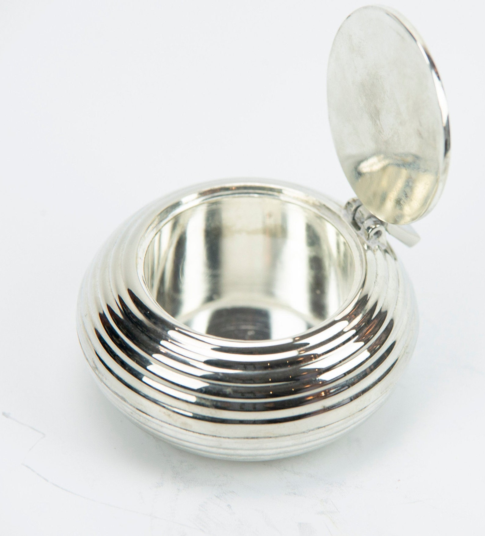 Round Silver Ashtray Etsy