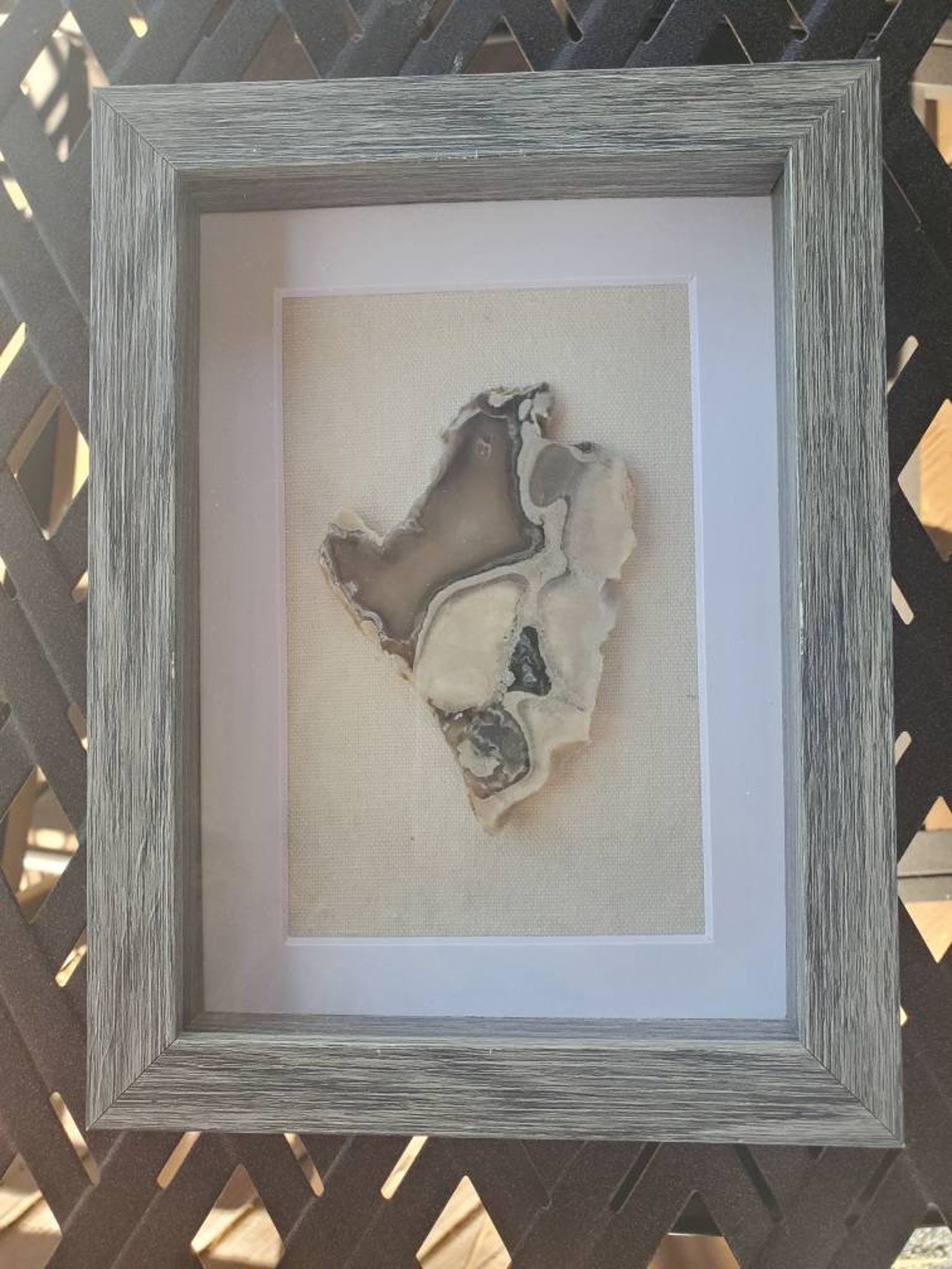 Geode Shadow Box framed Rock Framed Natural rocks framed Etsy
