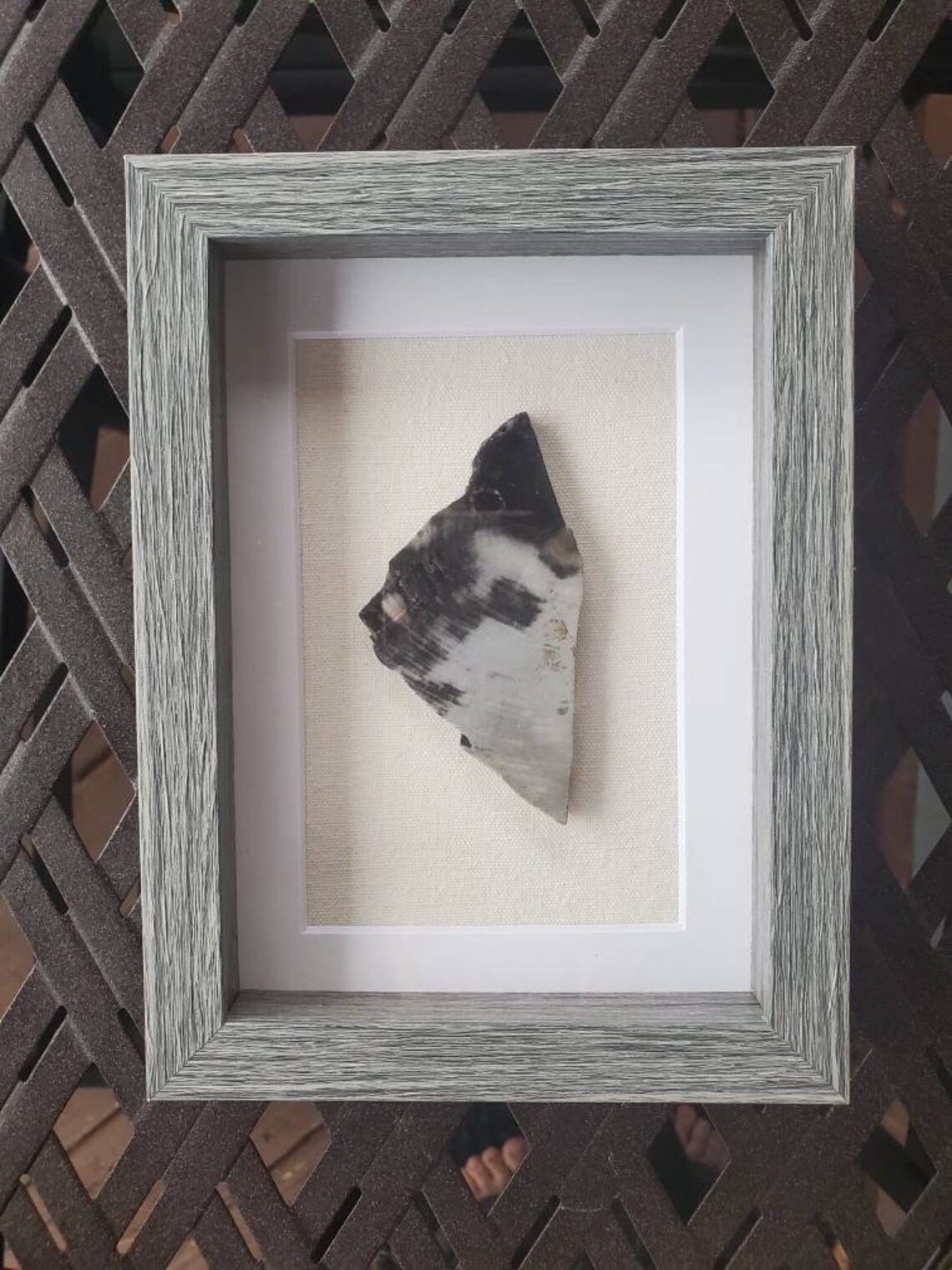 Geode Shadow Box framed Rock Framed Natural rocks framed Etsy