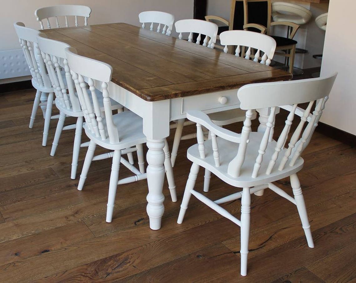 Vintage Pine Farmhouse Table and Chairs Made to Order listing Etsy UK