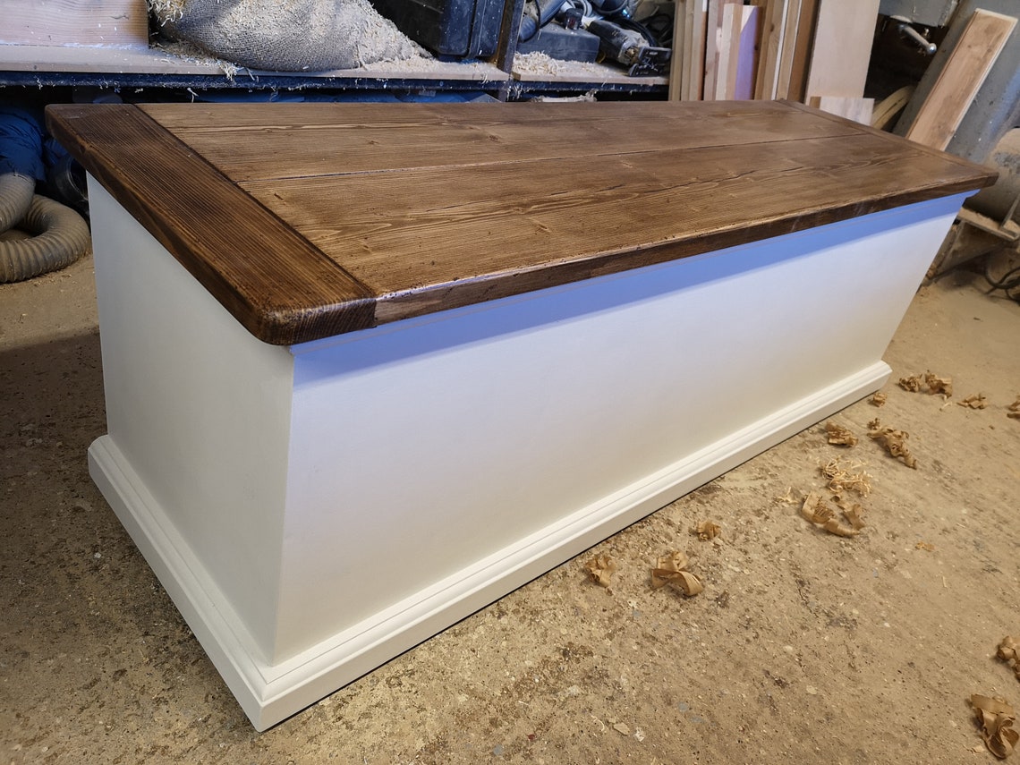 Vintage Pine Farmhouse Storage Chest / Bench Seating / Shoe Etsy