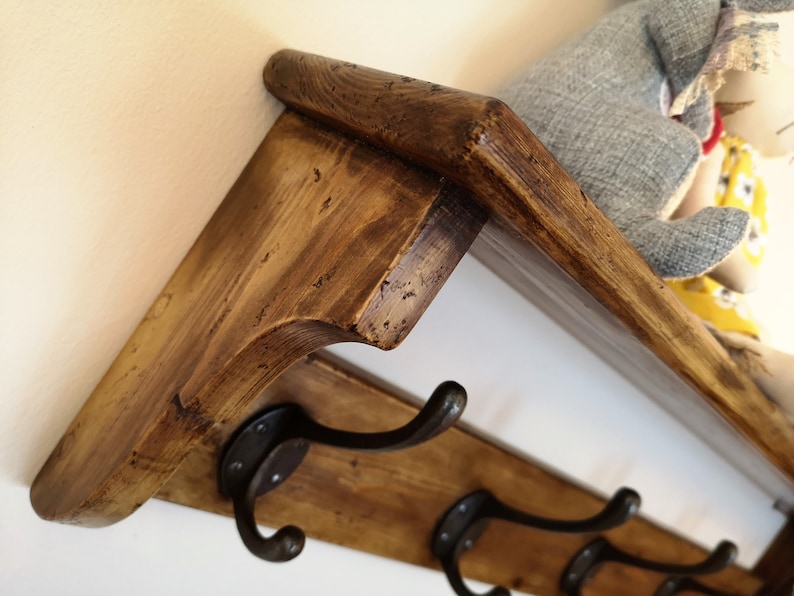 Victorian Pine Coat Rack 5 Hook X 33 Etsy UK