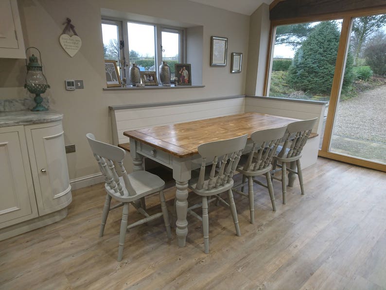 Vintage Pine Farmhouse Table and Chairs Made to Order listing Etsy UK