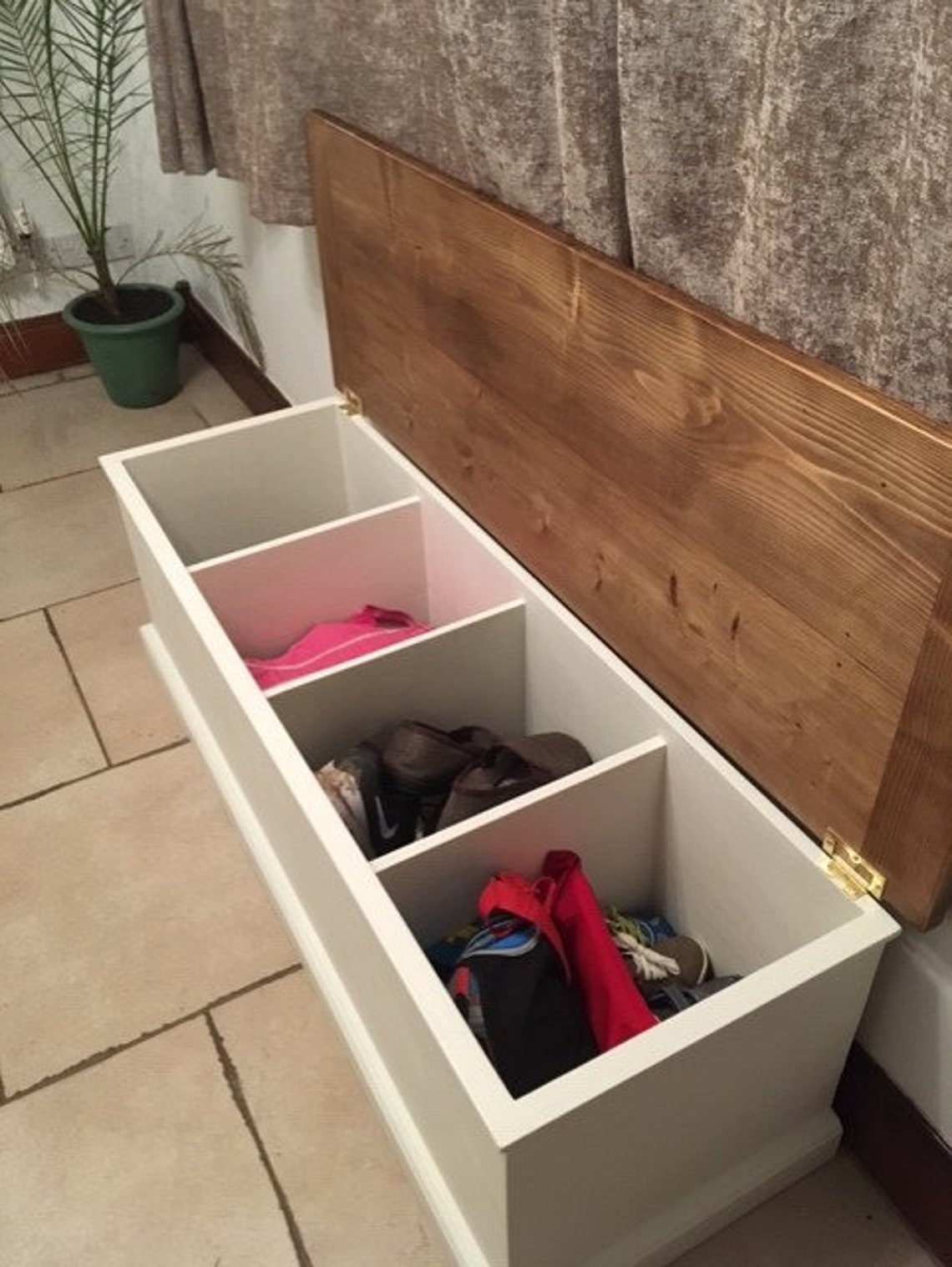 Vintage Pine Farmhouse Storage Chest / Bench Seating / Shoe Etsy