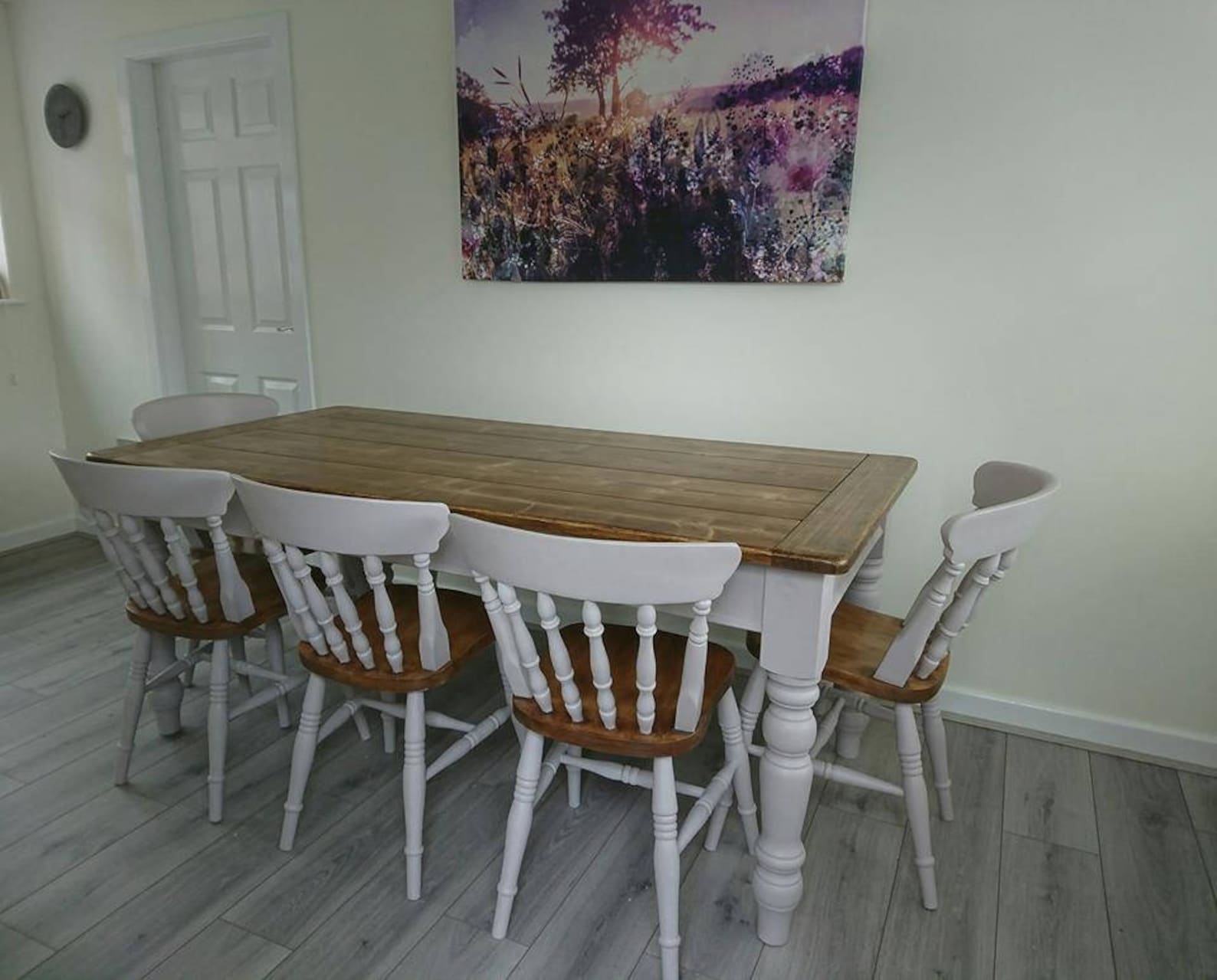 Vintage Pine Farmhouse Table and Chairs Made to Order listing Price is