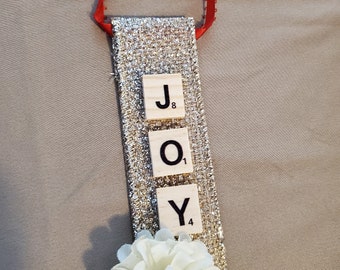 Joy Scrabble Ornament, Christmas