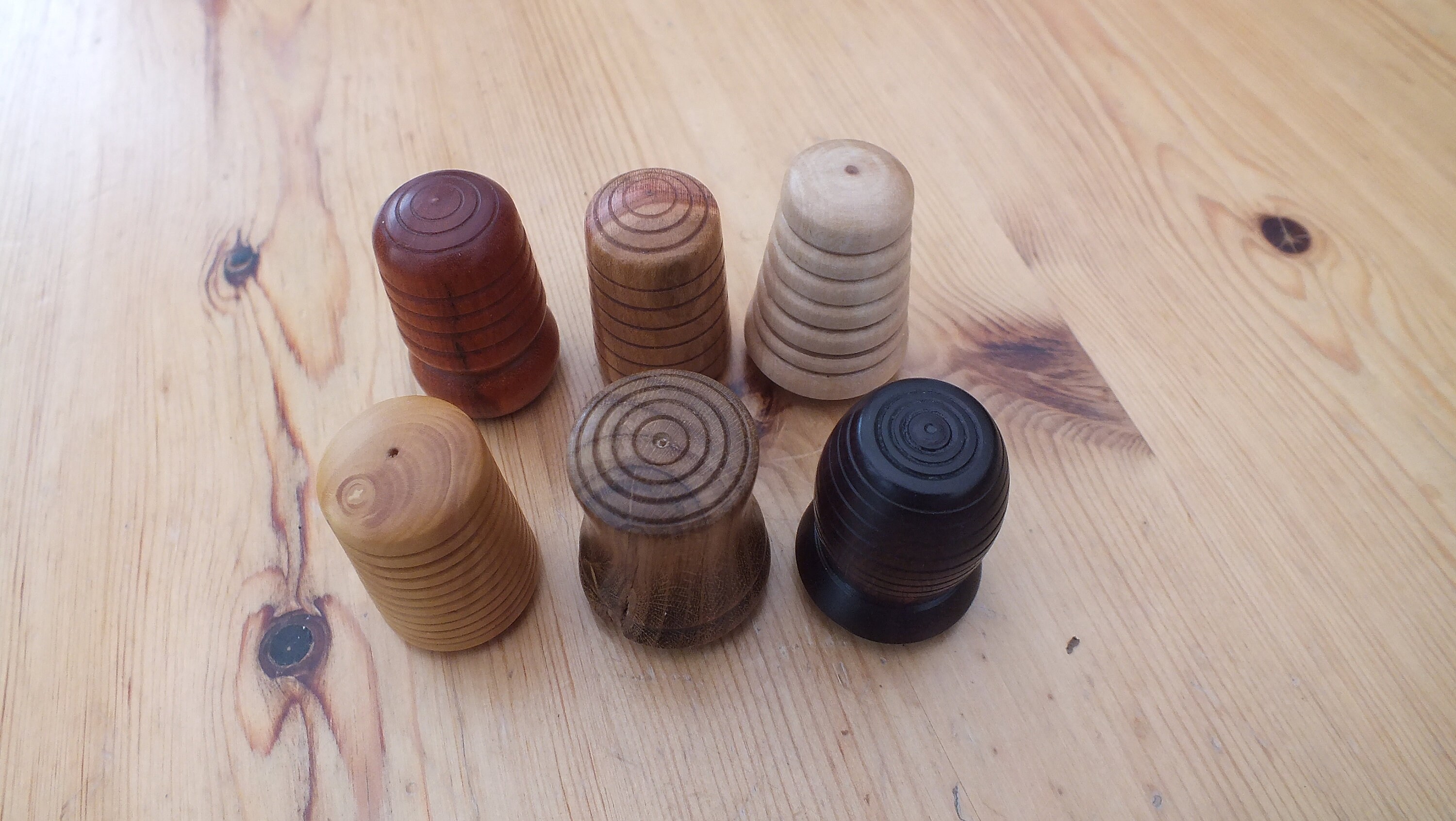 Wooden thimbles/ collectible/ exotic timbers