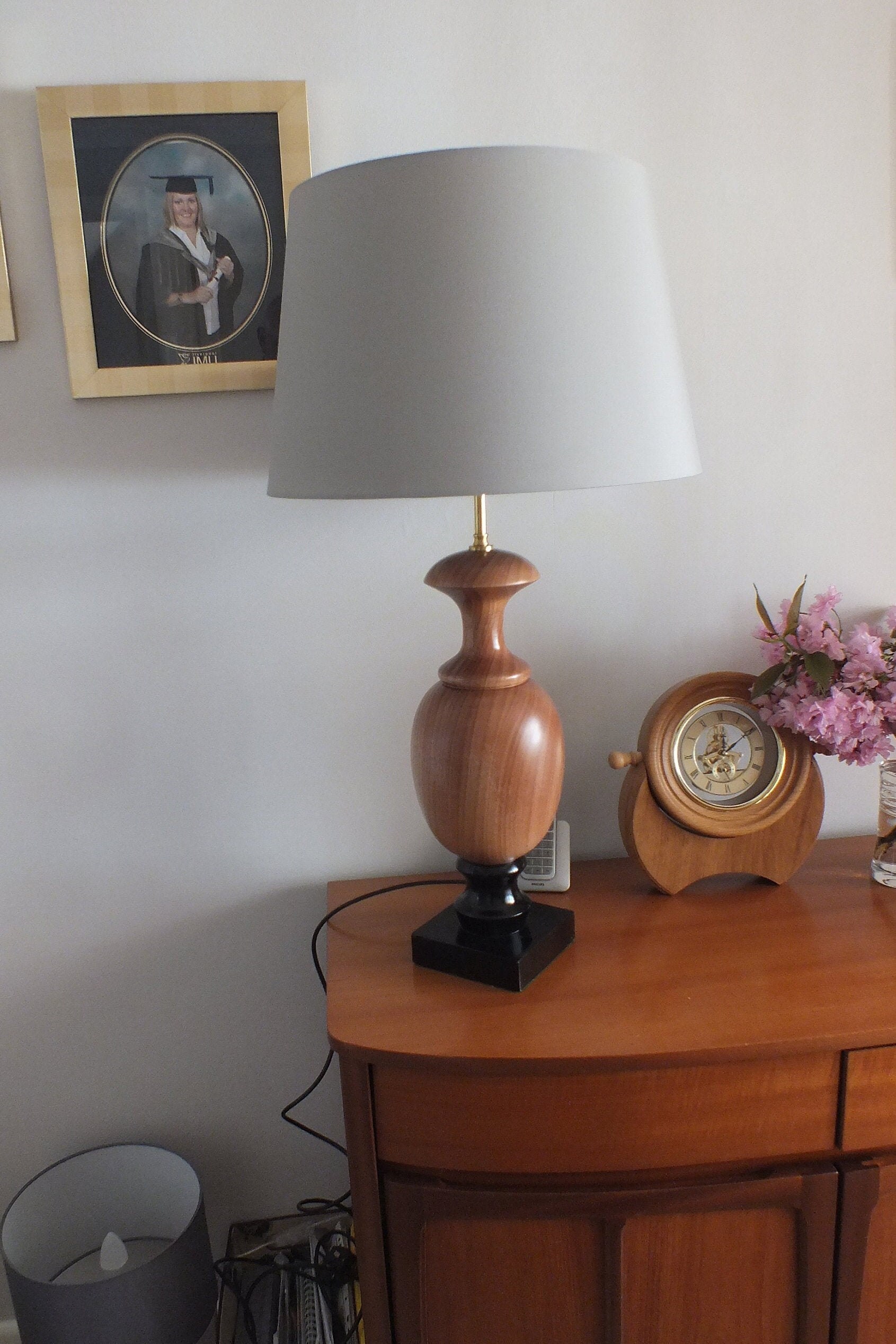 Mahogany table lamp