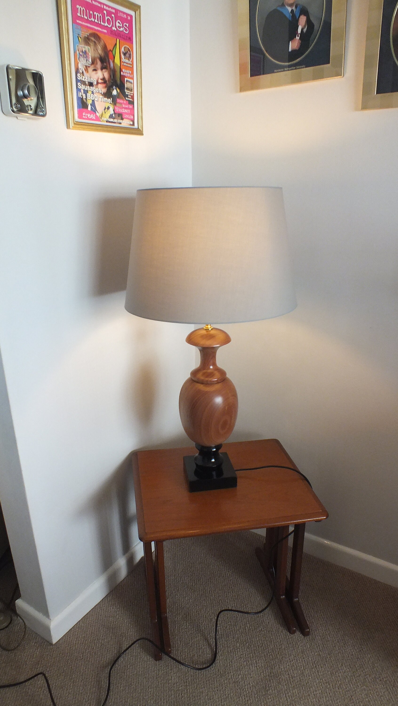 Mahogany table lamp