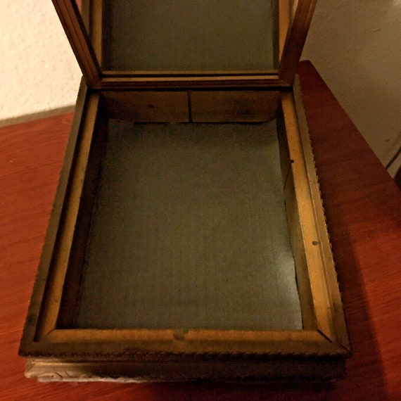 Antique Victorian Wood Vanity Letter Box w Mirror… - image 7