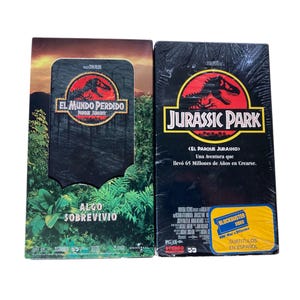 Jurassic Park (El Parque Jurasico) SPANISH SUBTITLES + Lost World VHS Hi-Fi