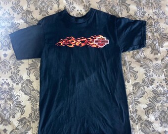 Vintage 2000 Harley Davidson New York T Shirt Medium Ithaca Cayuga Finger Lakes New York Motorcycle