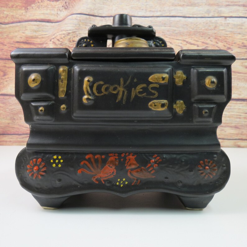 McCoy Cookie Jar Pottery Cast Iron Stove Oven Made in USA Etsy