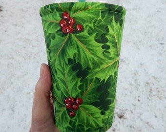 Holly Berry Iced Coffee Cozy