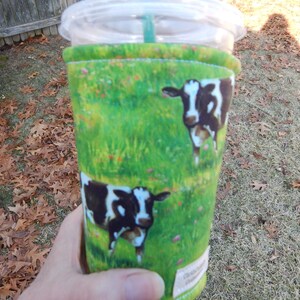 Grazing Cows Iced Coffee Cozy