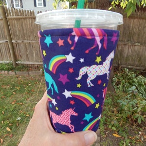 Unicorns Iced Coffee Cozy