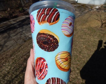 Large Doughnut Iced Coffee Cozy