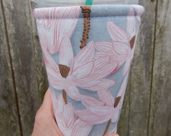 Large Lotus Iced Coffee Cozy