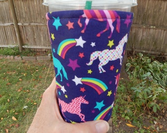 Unicorns Iced Coffee Cozy