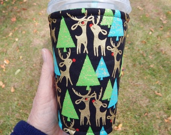 Deer N Trees Iced Coffee Cozy