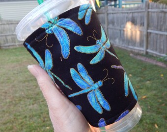 Dragonfly Iced Coffee Cozy