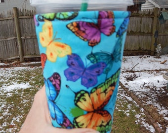 Butterfly Iced Coffee Cozy