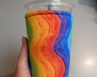 Colorful Iced Coffee Cozy