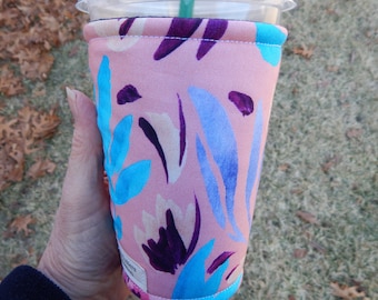 Aquarelle Floral Iced Coffee Cozy