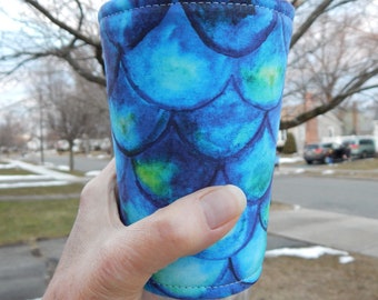 Mermaid Scales Iced Coffee Cozy