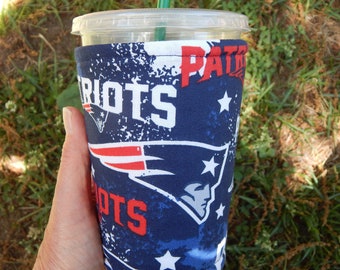 patriots beer koozie