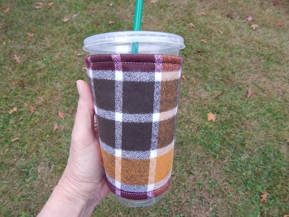 Plaid Flannel Iced Coffee Cozy