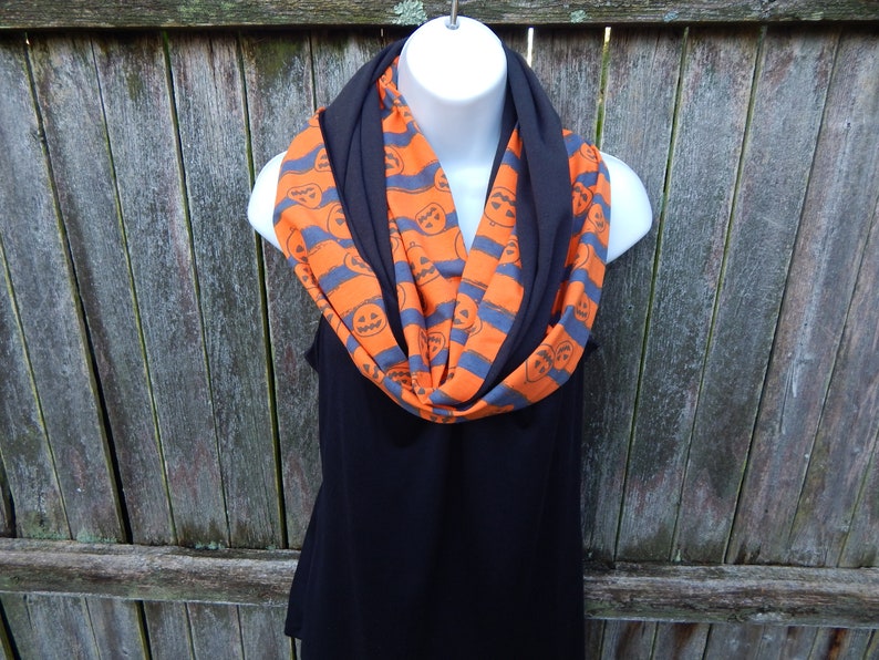 Lined Jack O Lantern Infinity Scarf image 5